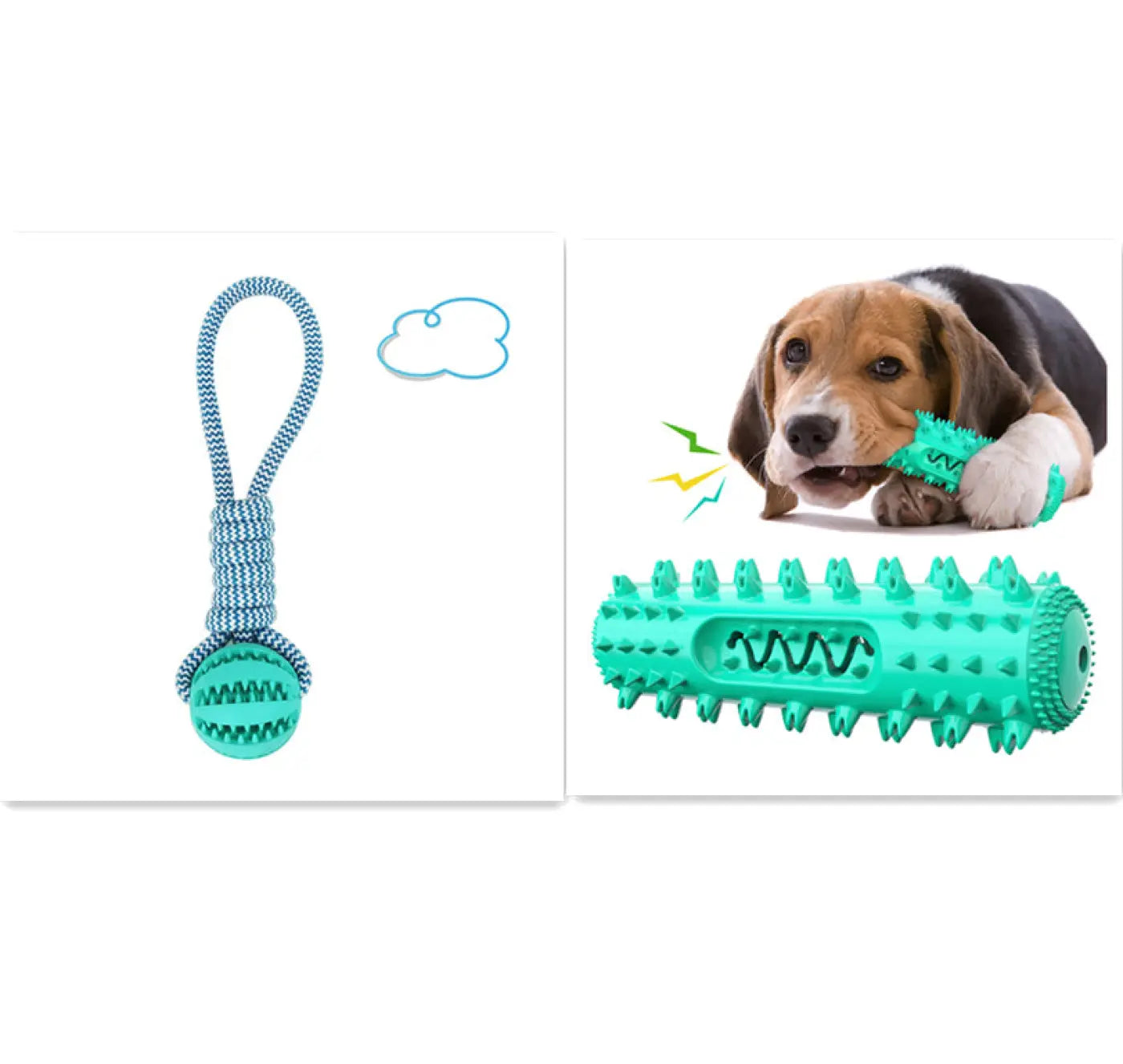 The Ball Depot dog Balls: Interactive Dog Treat Rope Ball