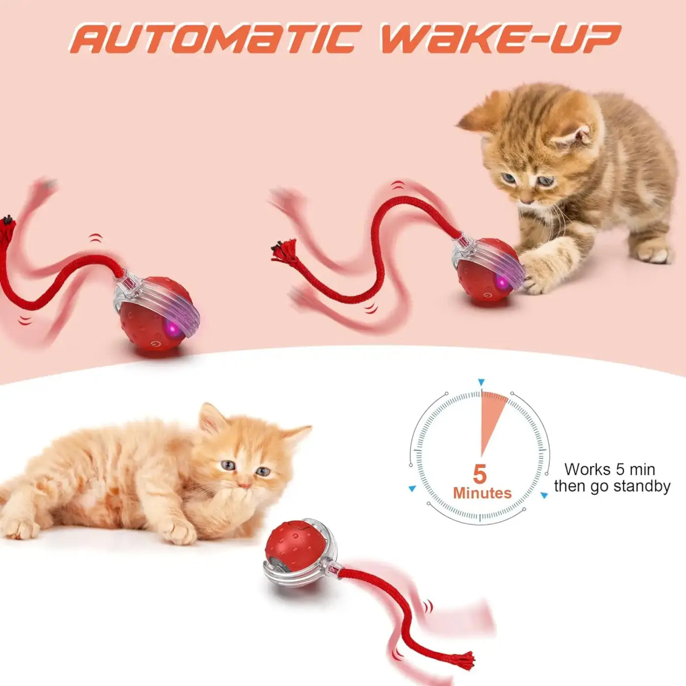 The Ball Depot Cat Balls: Interactive Rechargeable Cat Ball Toy