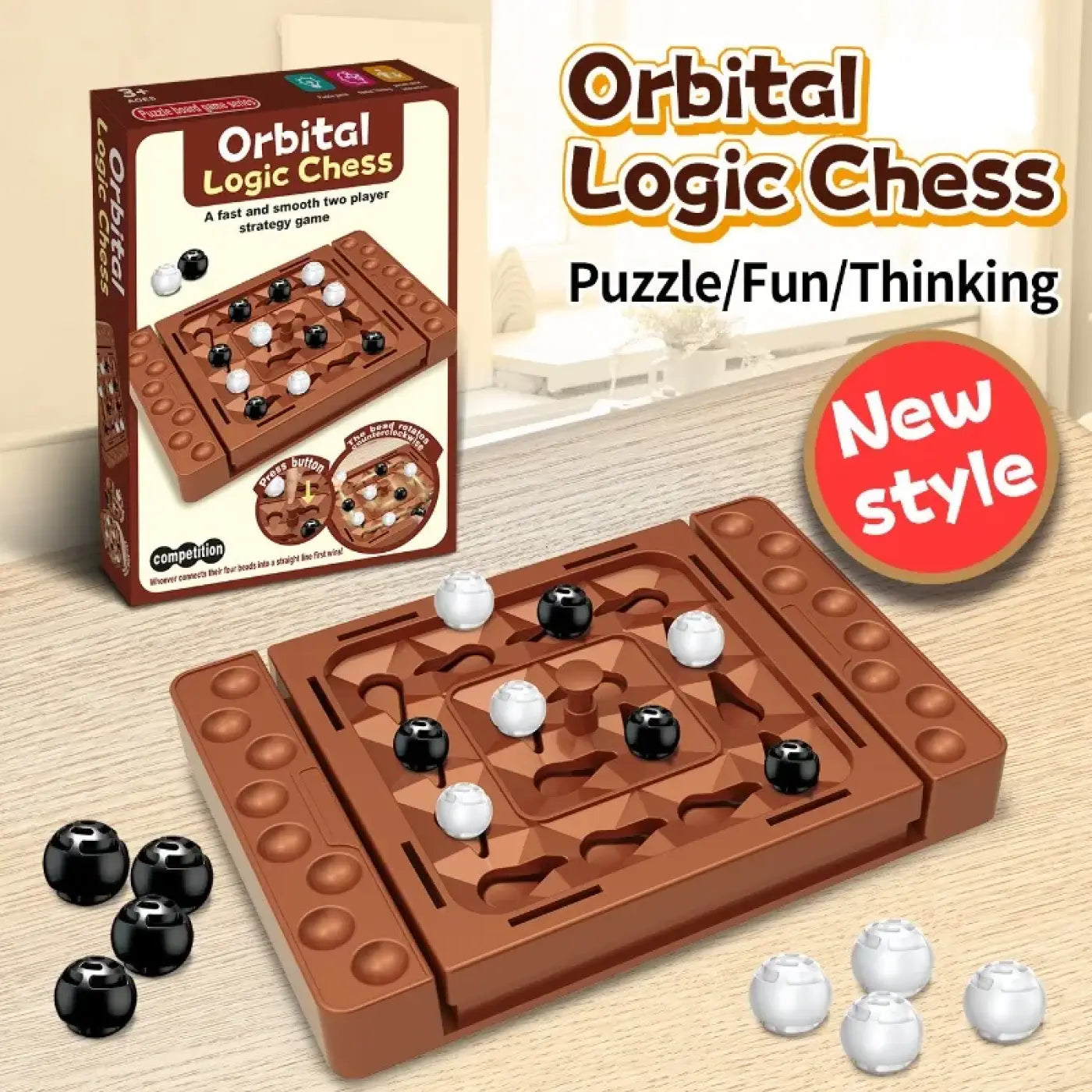 The Ball Depot puzzle chess: Interactive Touch Flip Black White Chess Game