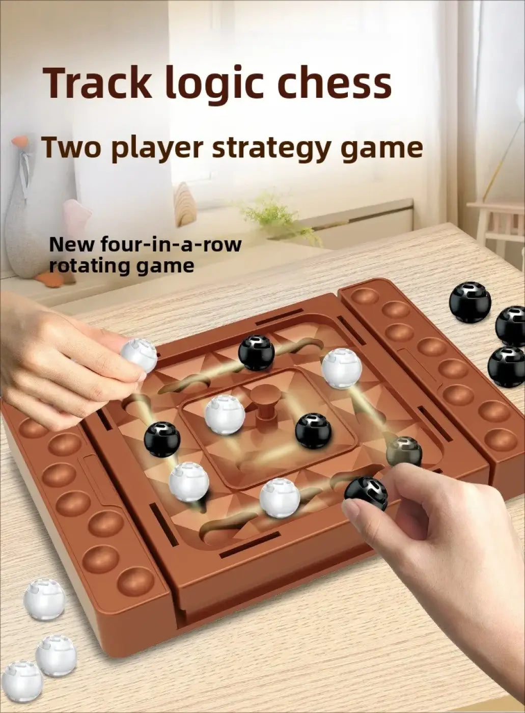 The Ball Depot puzzle chess: Interactive Touch Flip Black White Chess Game
