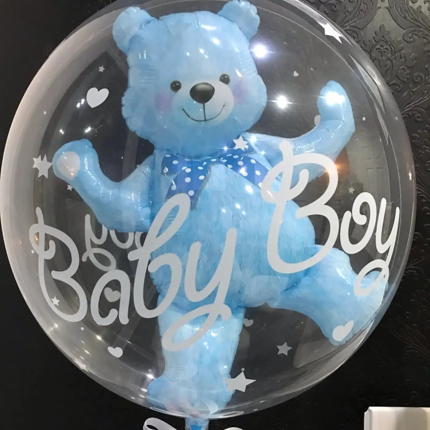 The Ball Depot decorative ball: Its' a Boy or Girl tTansparent Bear Ball