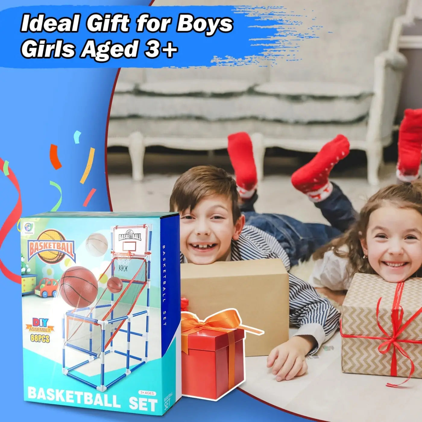 The Ball Depot kids basket ball set: Kids Basketball Game Set With 2 Balls