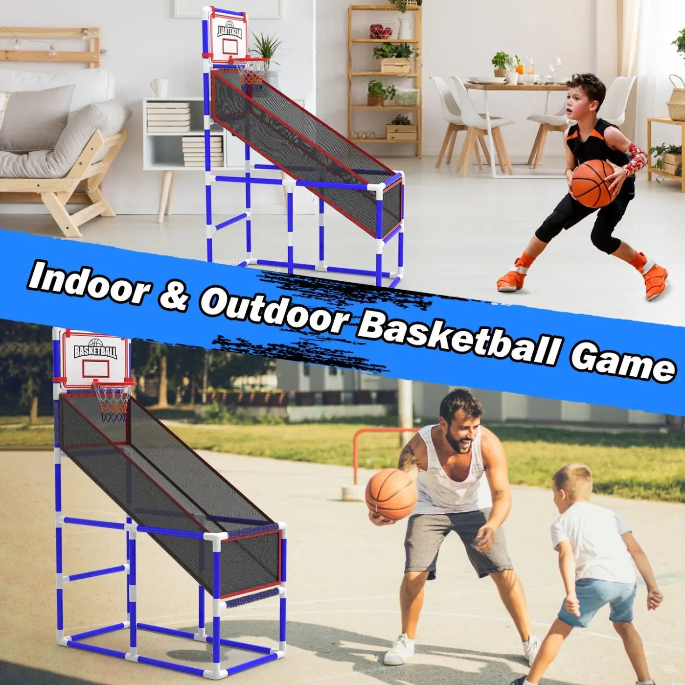 The Ball Depot kids basket ball set: Kids Basketball Game Set With 2 Balls