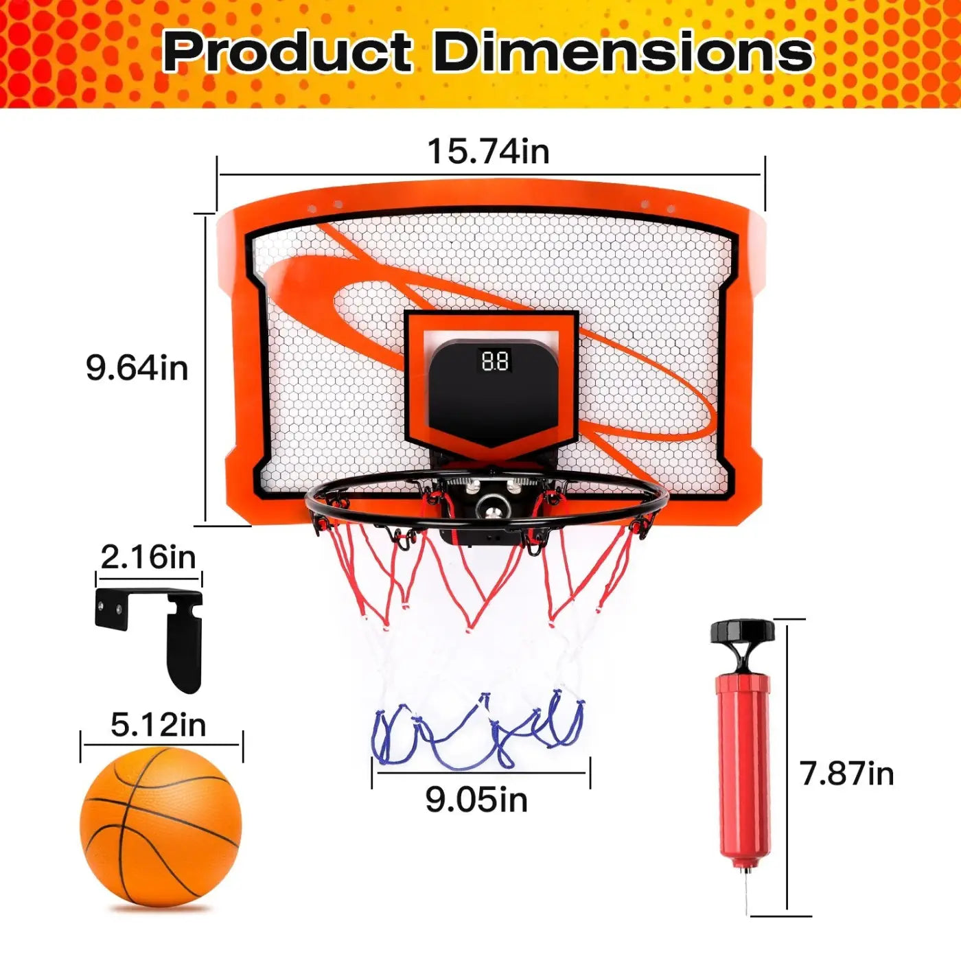 The Ball Depot kids basket ball set: Kids Indoor Mini Basketball Hoop Set