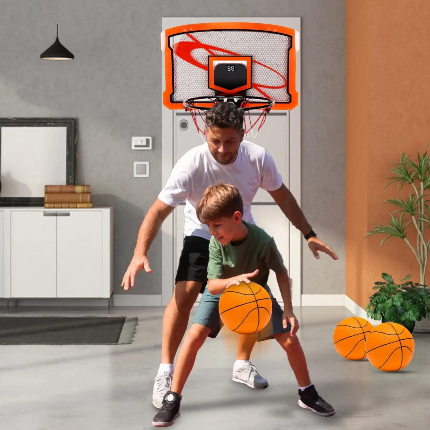 The Ball Depot kids basket ball set: Kids Indoor Mini Basketball Hoop Set