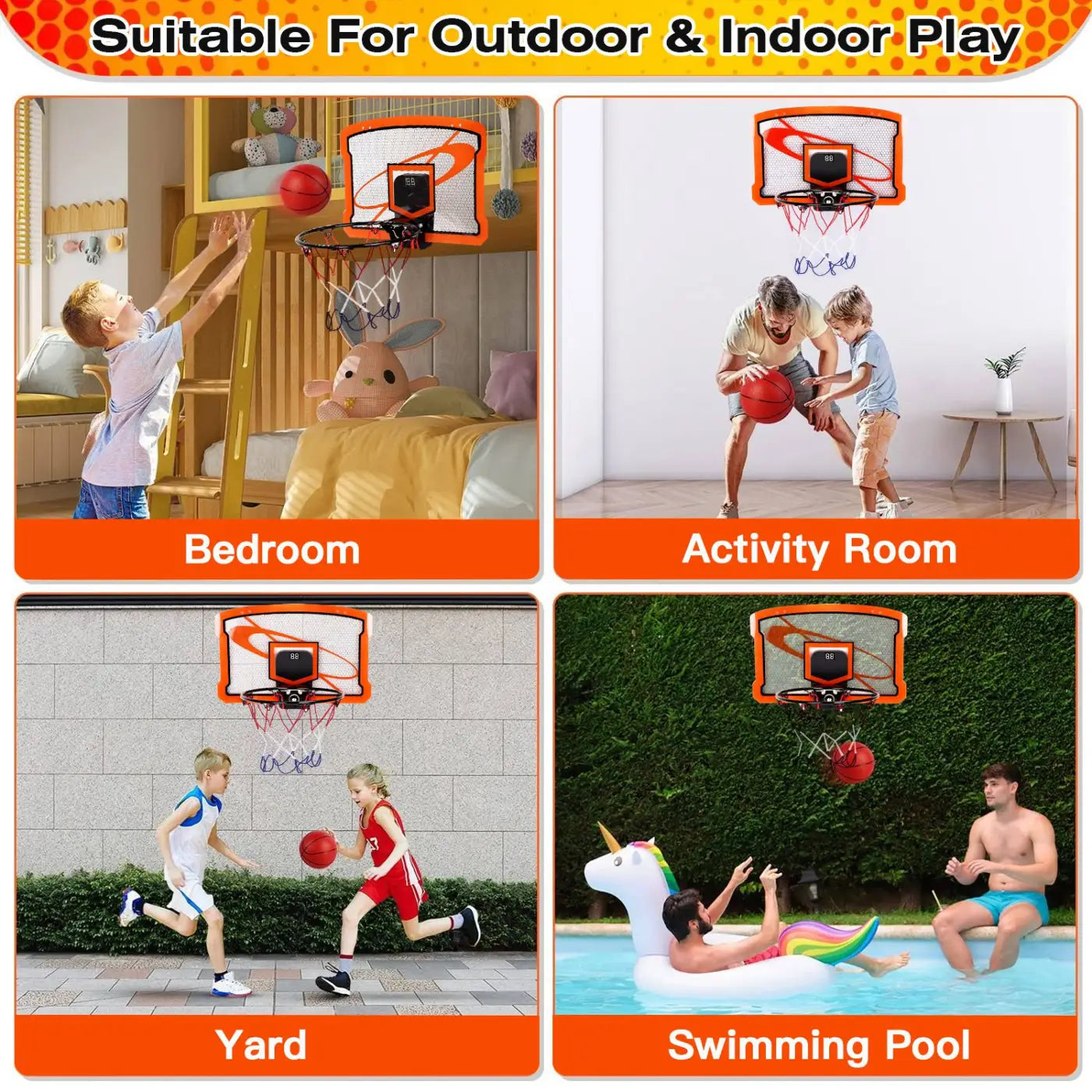 The Ball Depot kids basket ball set: Kids Indoor Mini Basketball Hoop Set