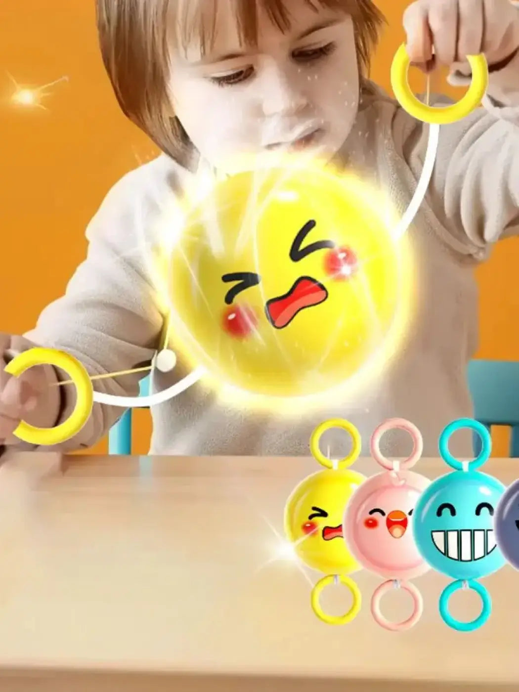 The Ball Depot kids game ball: Kids Rotating Flash Pull Ball