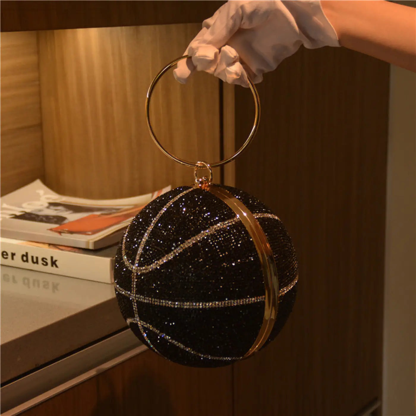 The Ball Depot basket ball purse: Ladies Rhinestone Basketball Bag