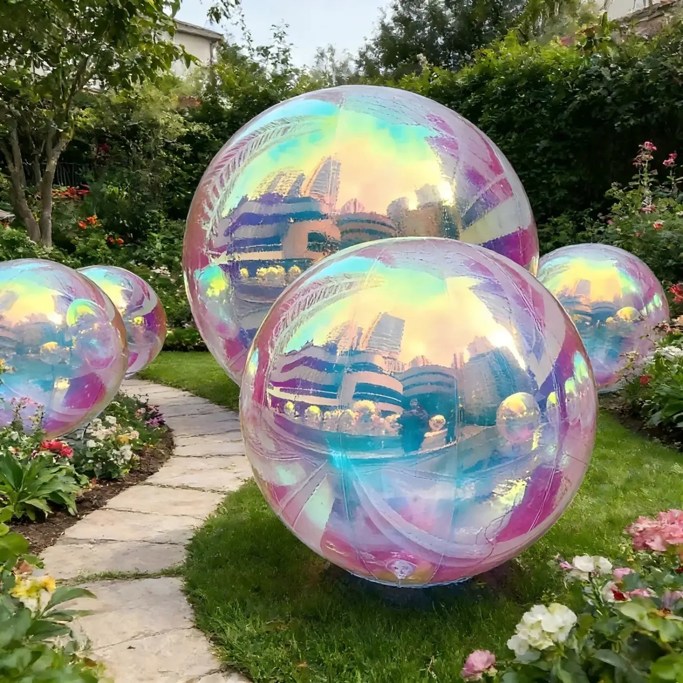 The Ball Depot : Large enclosed mirror inflatable ball, suitable for wedding parties, poolside, outdoor, room, and garden decorations