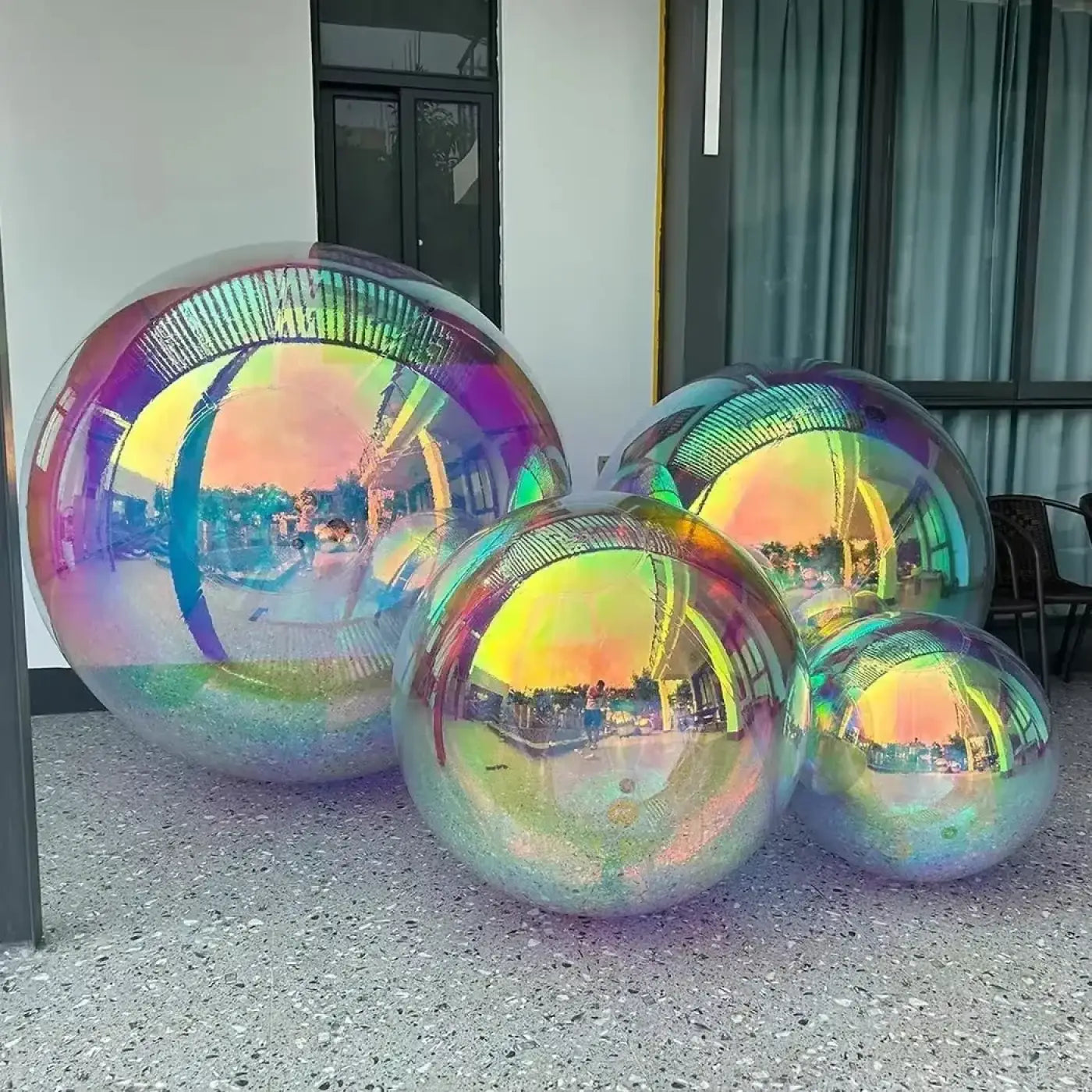 The Ball Depot : Large enclosed mirror inflatable ball, suitable for wedding parties, poolside, outdoor, room, and garden decorations