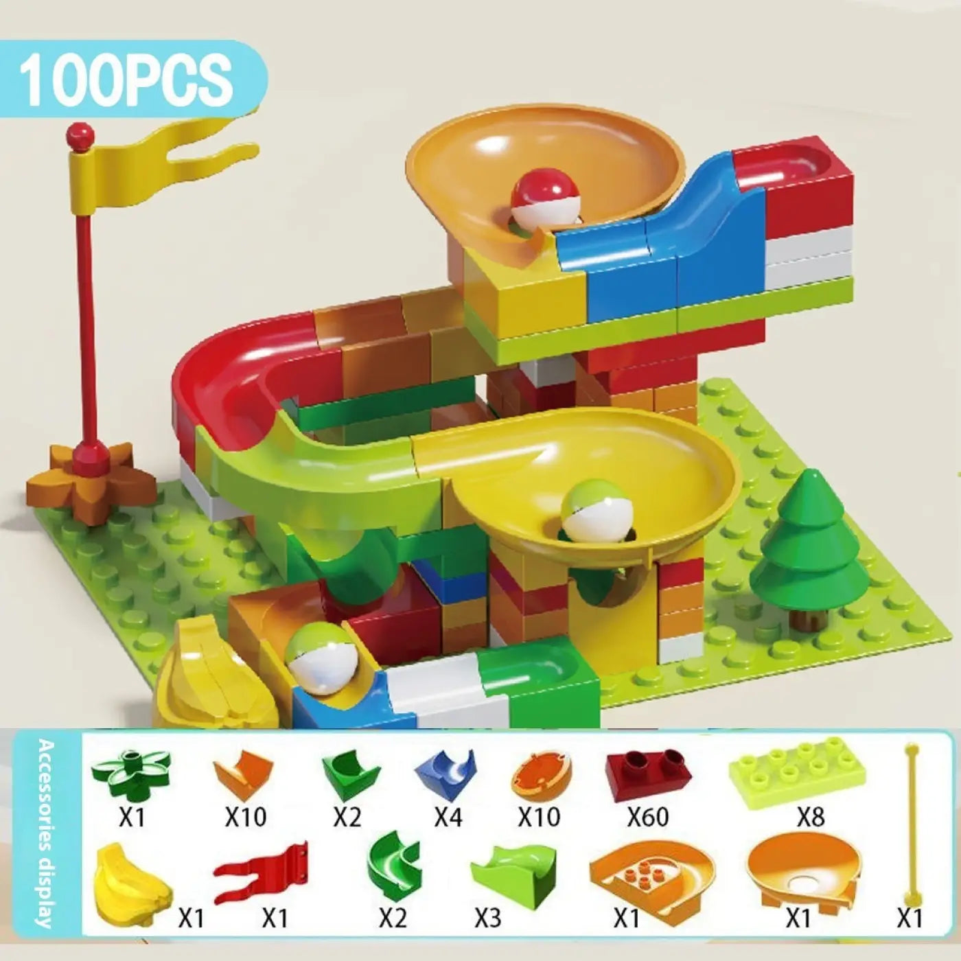 The Ball Depot puzzle ball: Large Particle Slide Building Ball Track