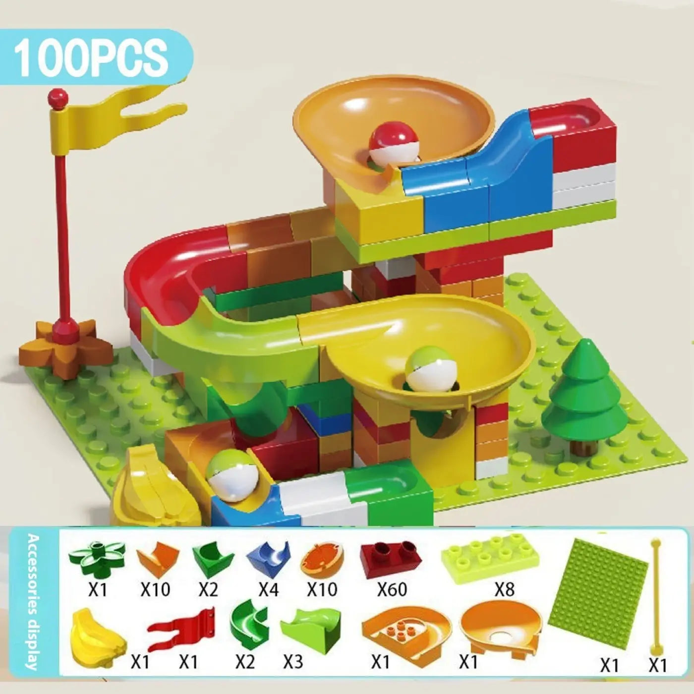 The Ball Depot puzzle ball: Large Particle Slide Building Ball Track