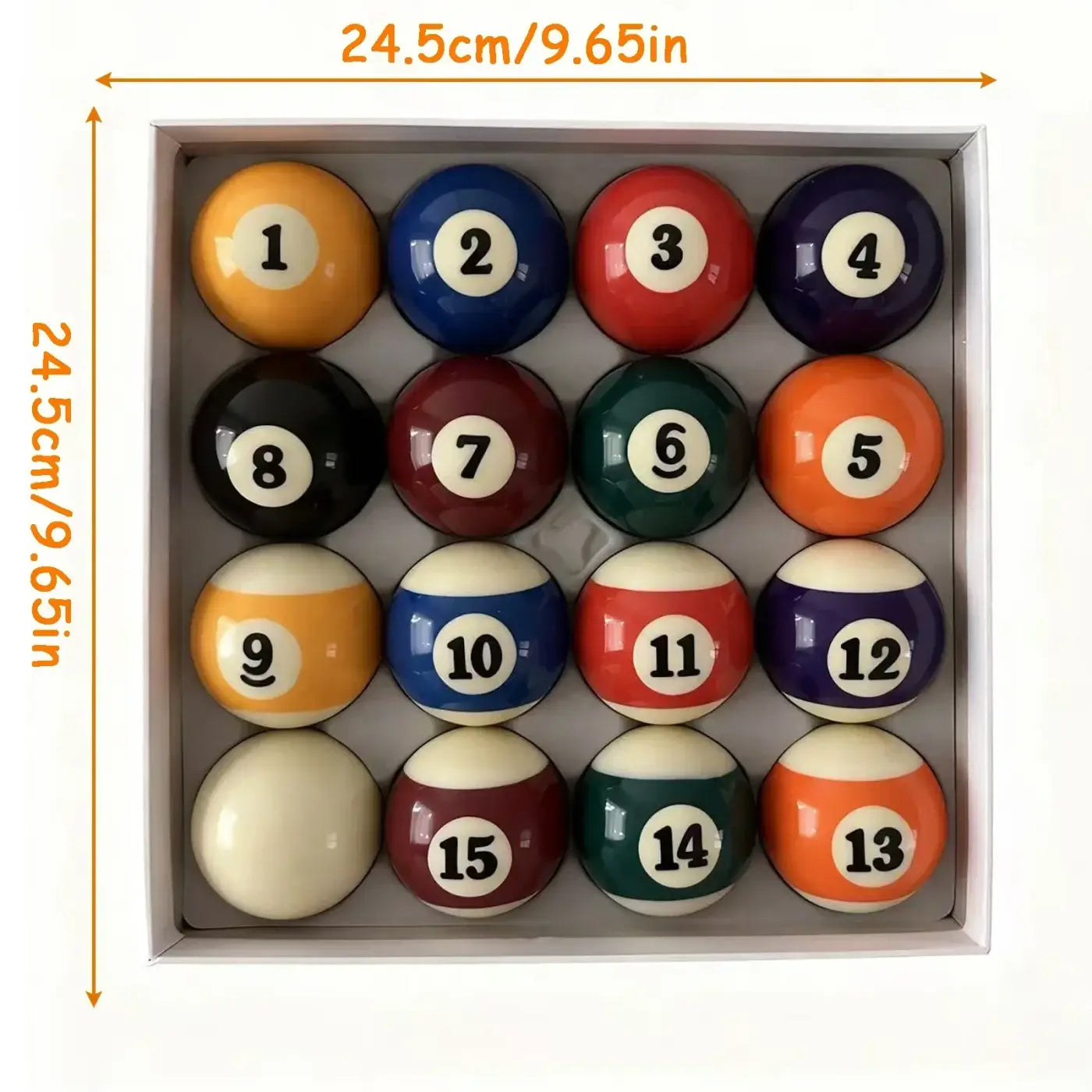 The Ball Depot billard balls: Large-sized Bold Resin Billiard Ball Set