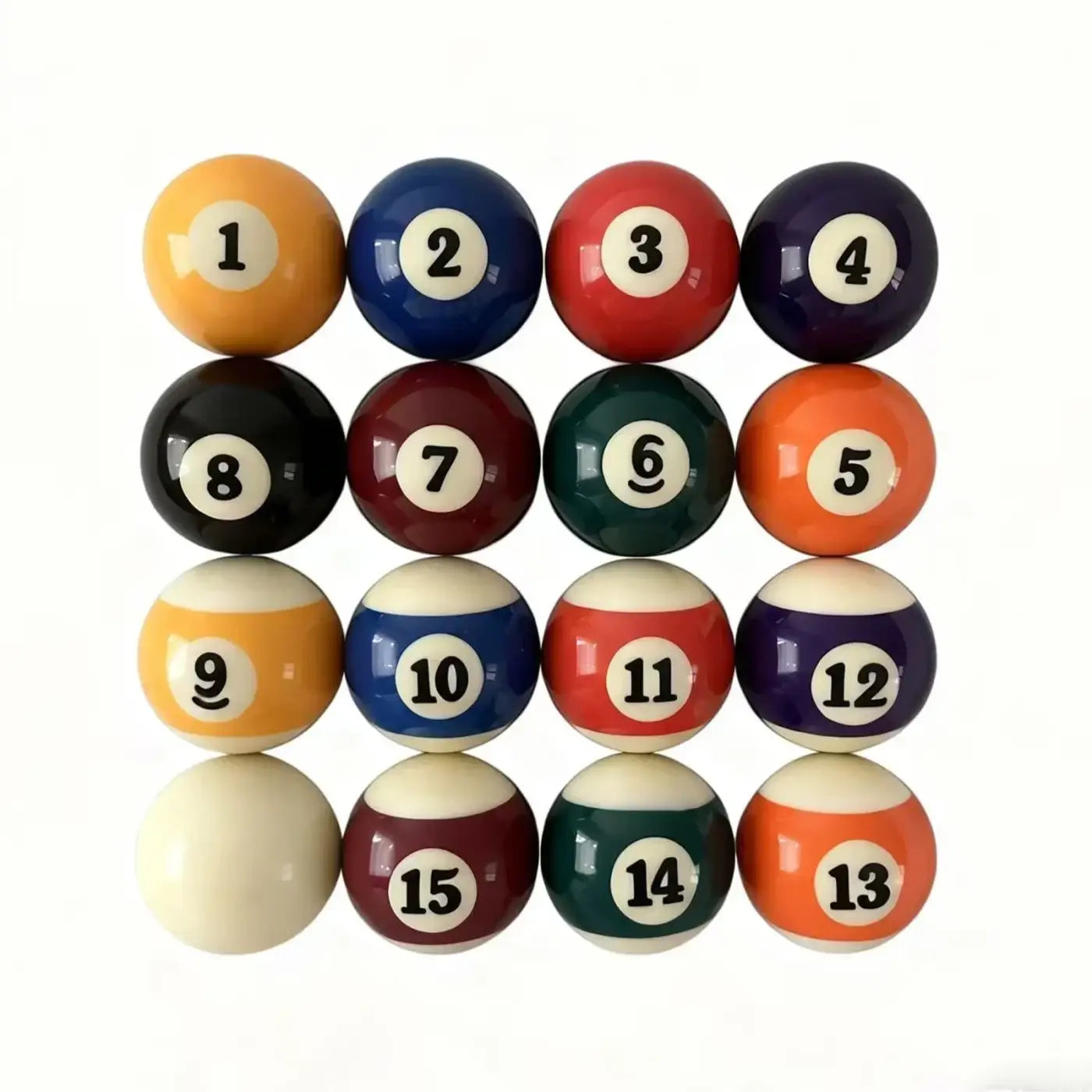 The Ball Depot billard balls: Large-sized Bold Resin Billiard Ball Set