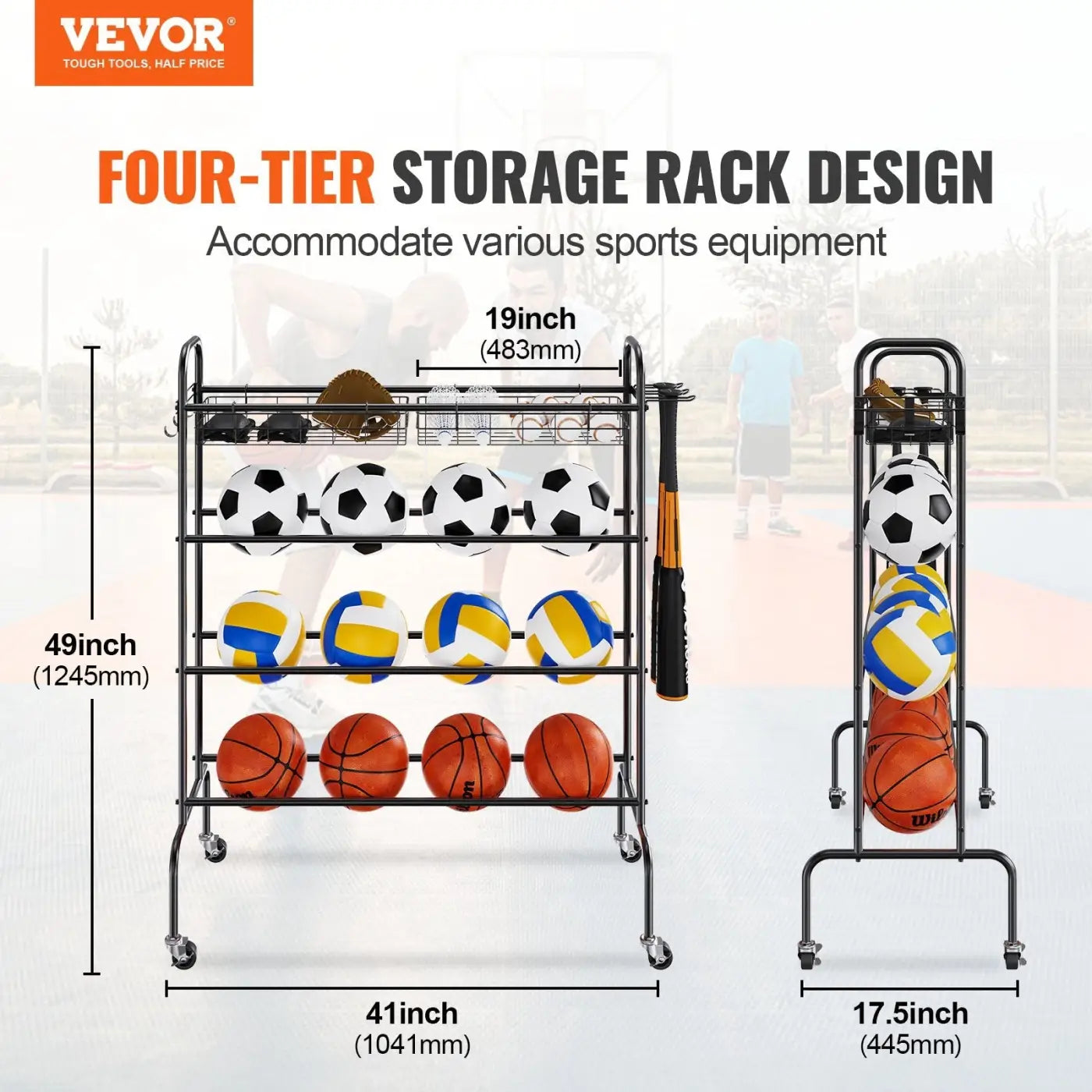 The Ball Depot Accessories: Large Sports Ball Rack,