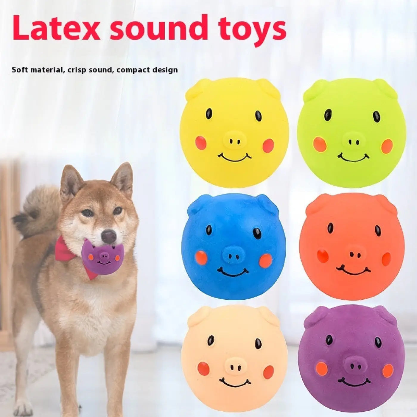 The Ball Depot dog ball: Latex Vocal Pig Dog Ball