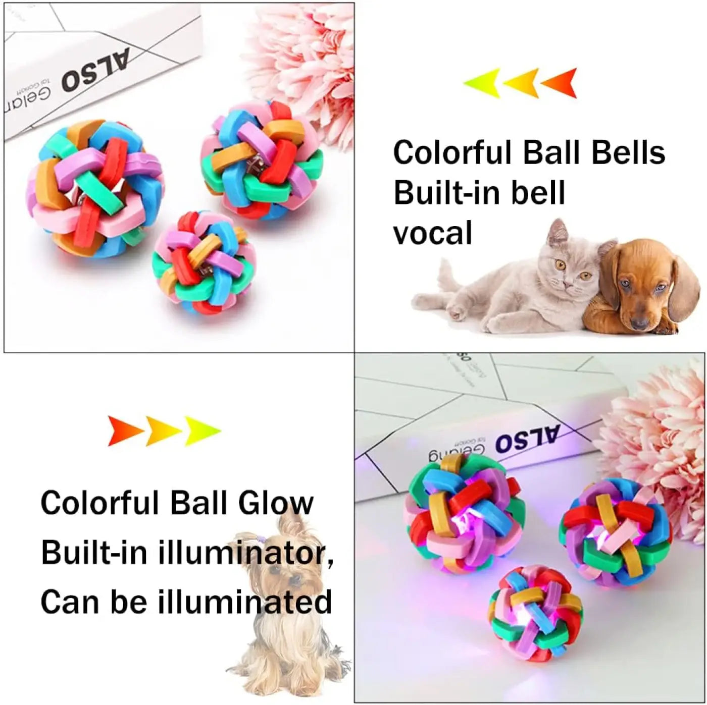The Ball Depot dog balls: Light Up Bell Dog Balls