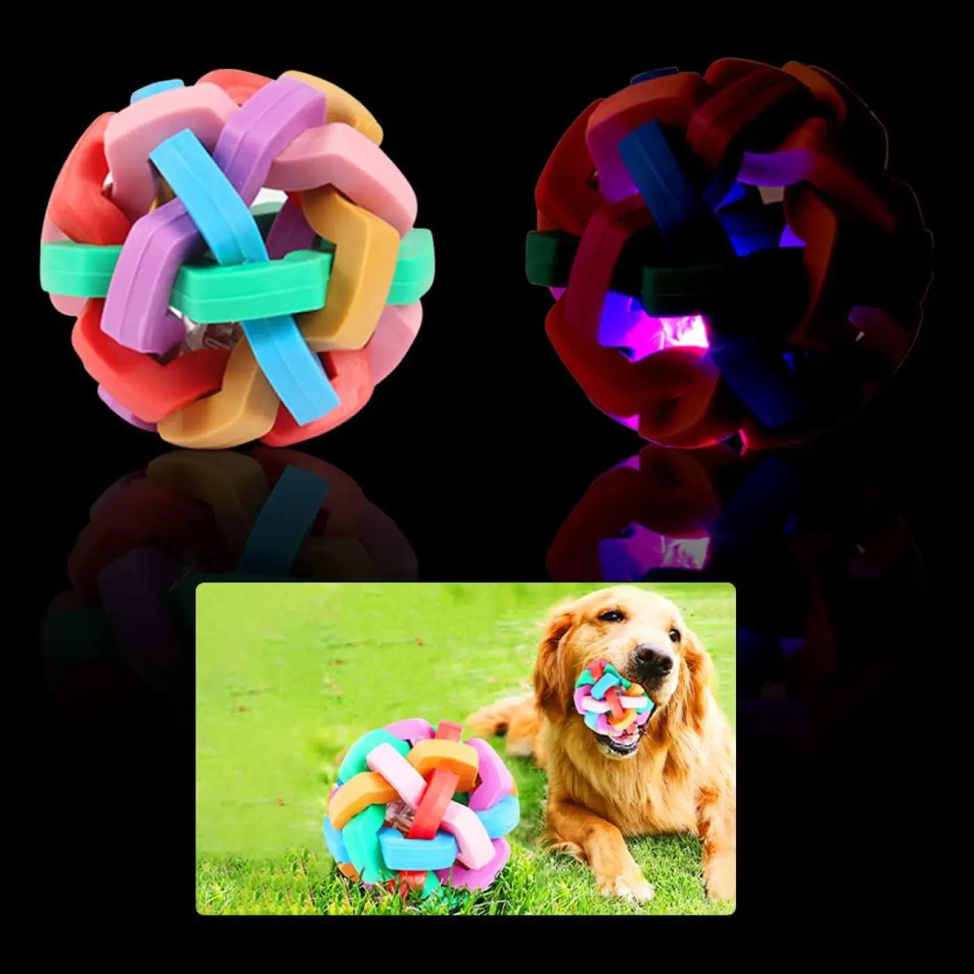 The Ball Depot dog balls: Light Up Bell Dog Balls