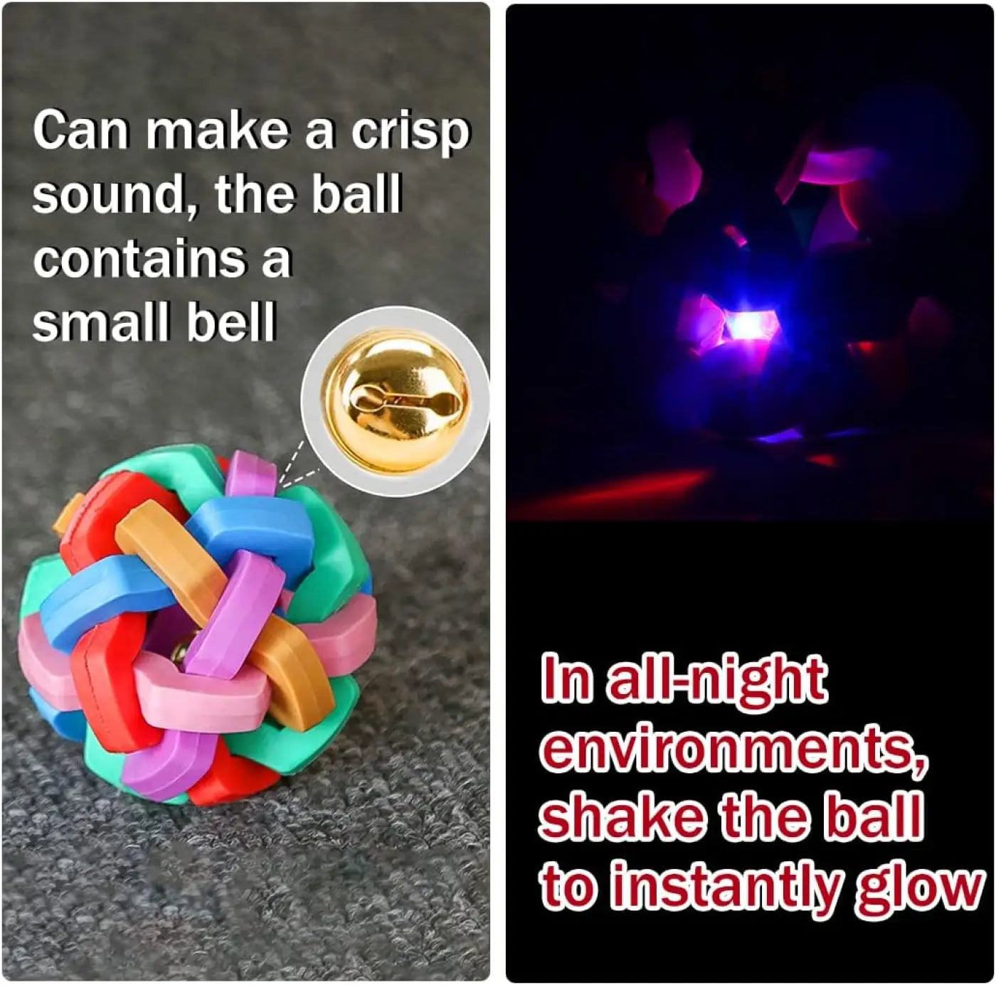 The Ball Depot dog balls: Light Up Bell Dog Balls