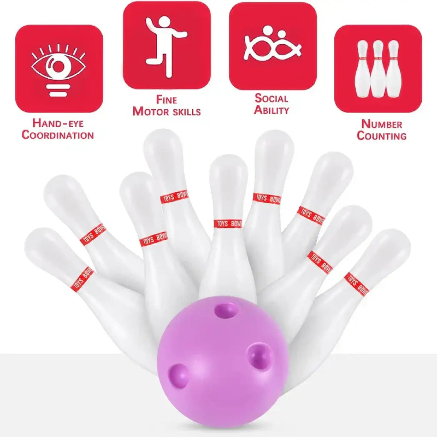 The Ball Depot bowling set: Light Up Bowling Pins For Kids