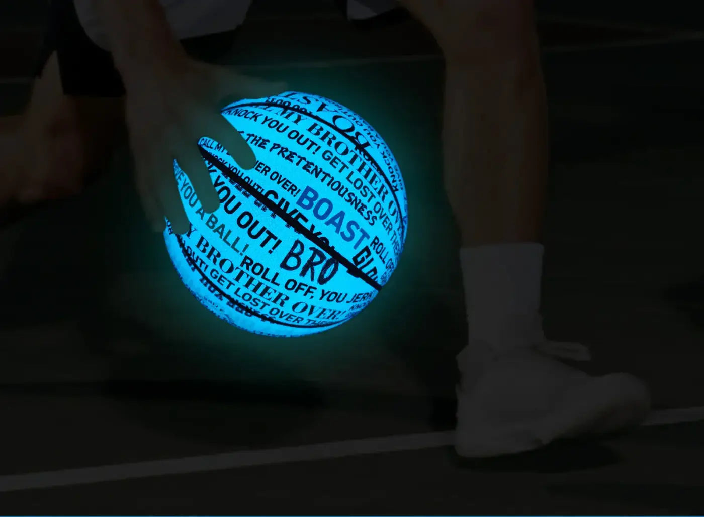 The Ball Depot glow basketball: Luminous Blue Basketball by Glonity Bro