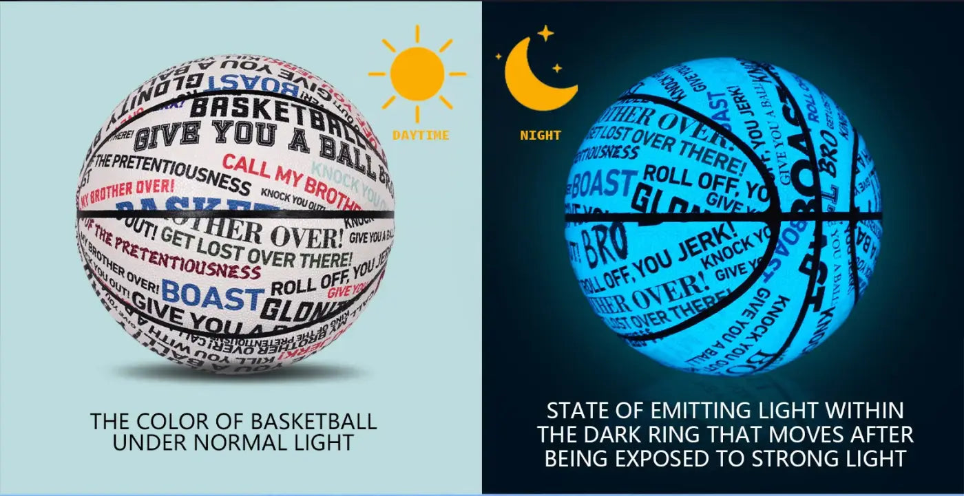 The Ball Depot glow basketball: Luminous Blue Basketball by Glonity Bro