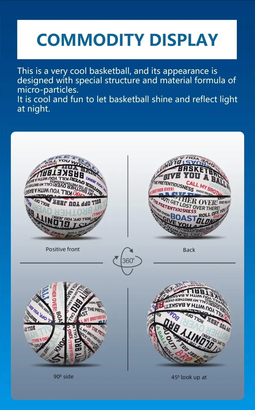 The Ball Depot glow basketball: Luminous Blue Basketball by Glonity Bro
