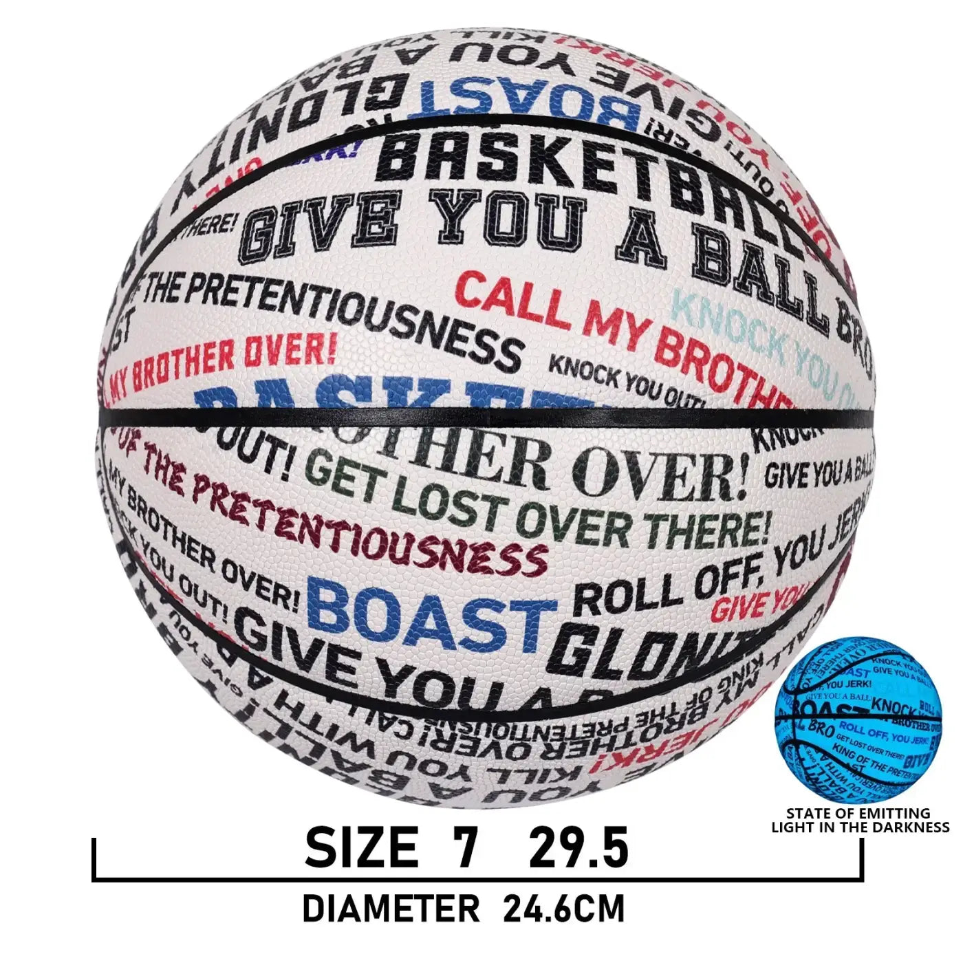 The Ball Depot glow basketball: Luminous Blue Basketball by Glonity Bro