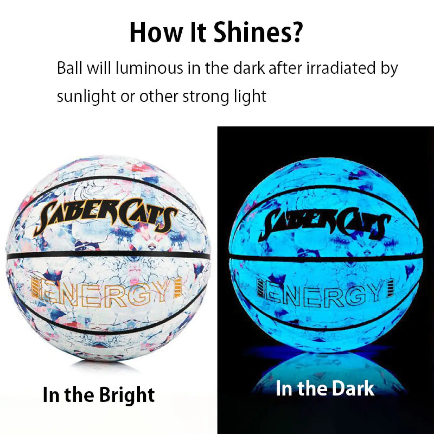 The Ball Depot basketball: Luminous Blue Basketball