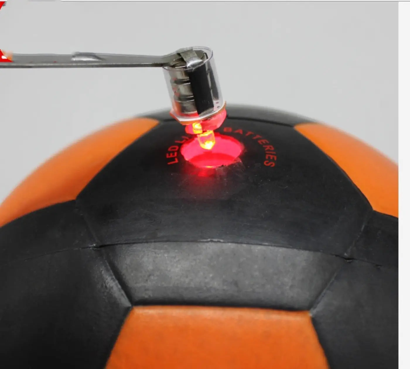 The Ball Depot soccer ball: Luminous LED Red Soccer Ball