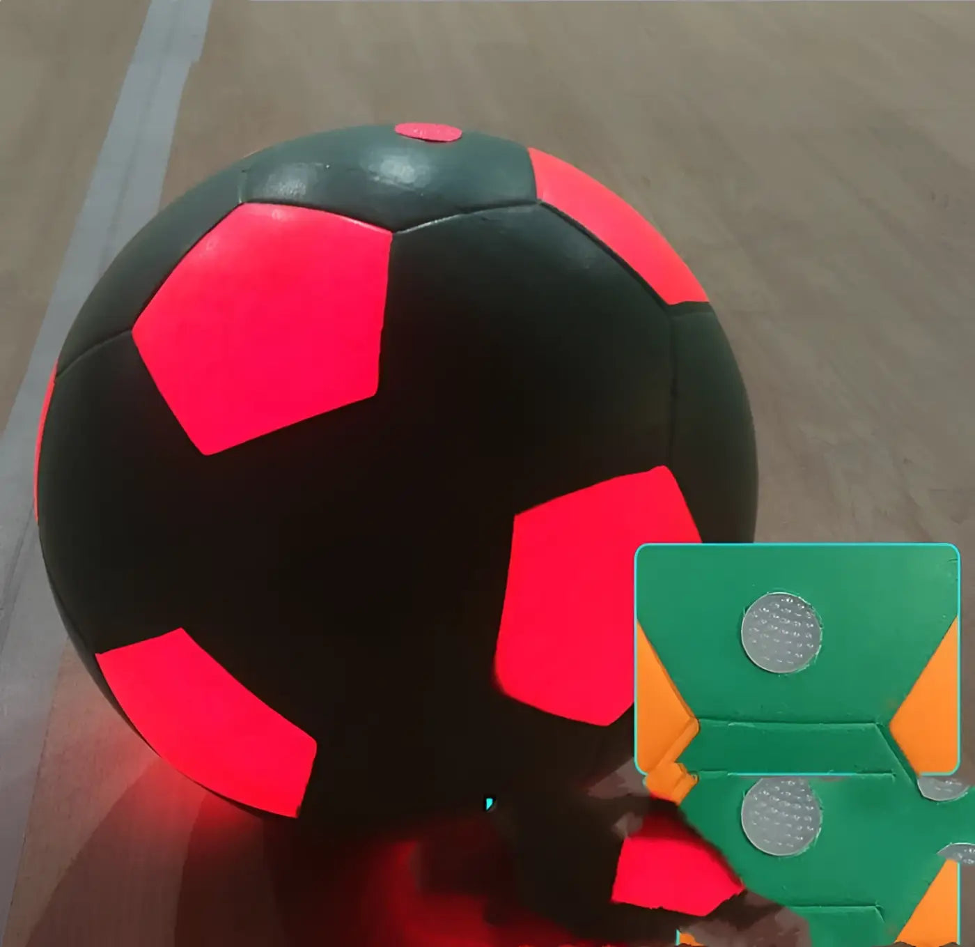 The Ball Depot soccer ball: Luminous LED Red Soccer Ball