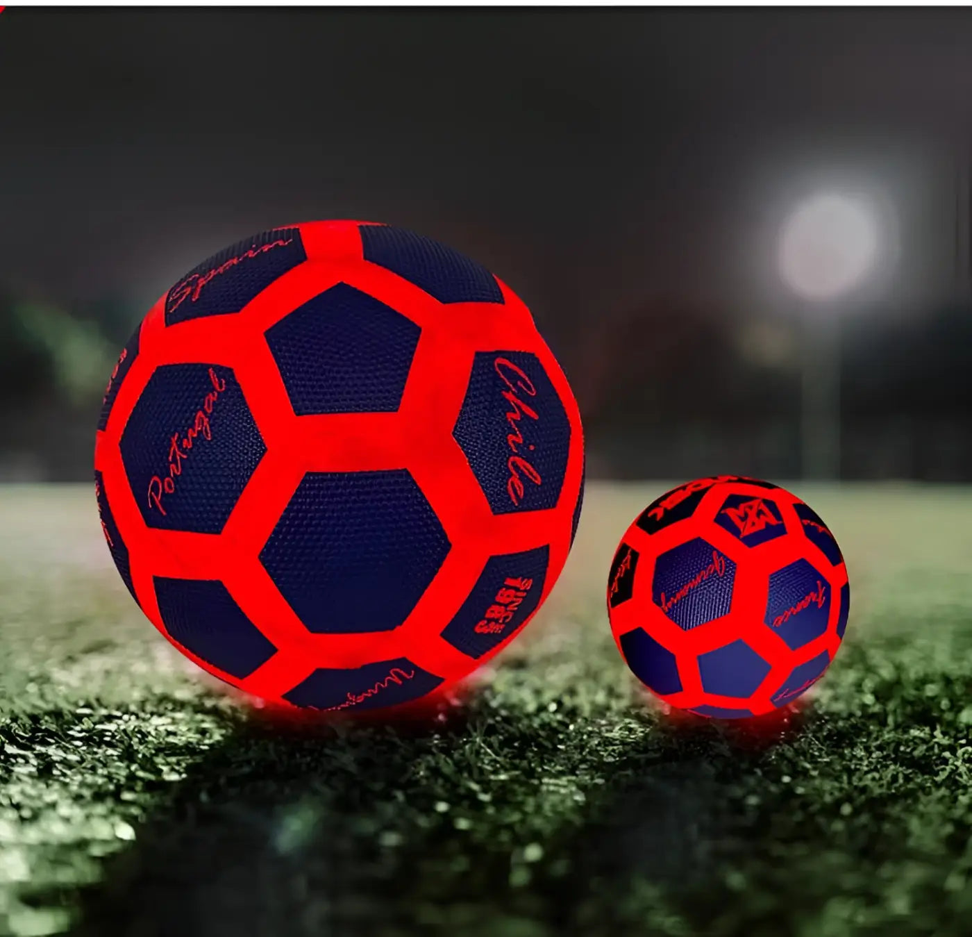 Luminous LED Soccer Ball Red Rubber Canada Size 5