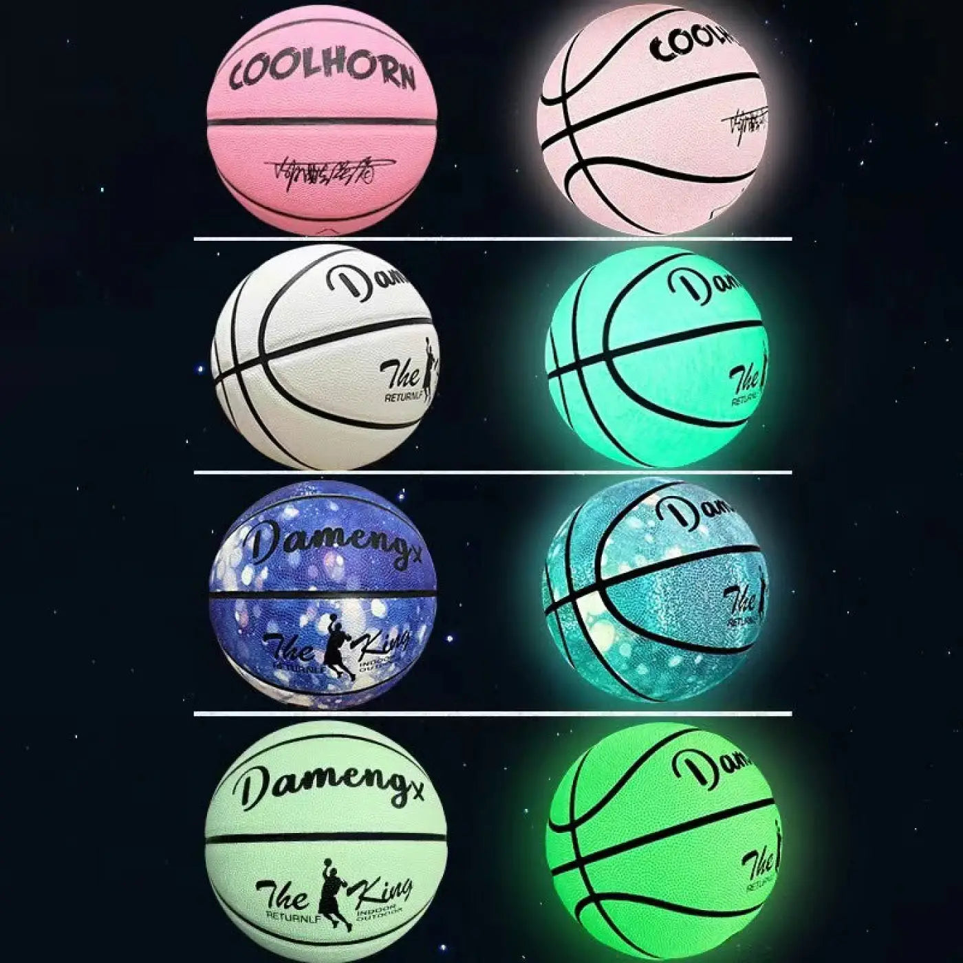The Ball Depot basketball: Luminous PU Soft Leather Basketballs