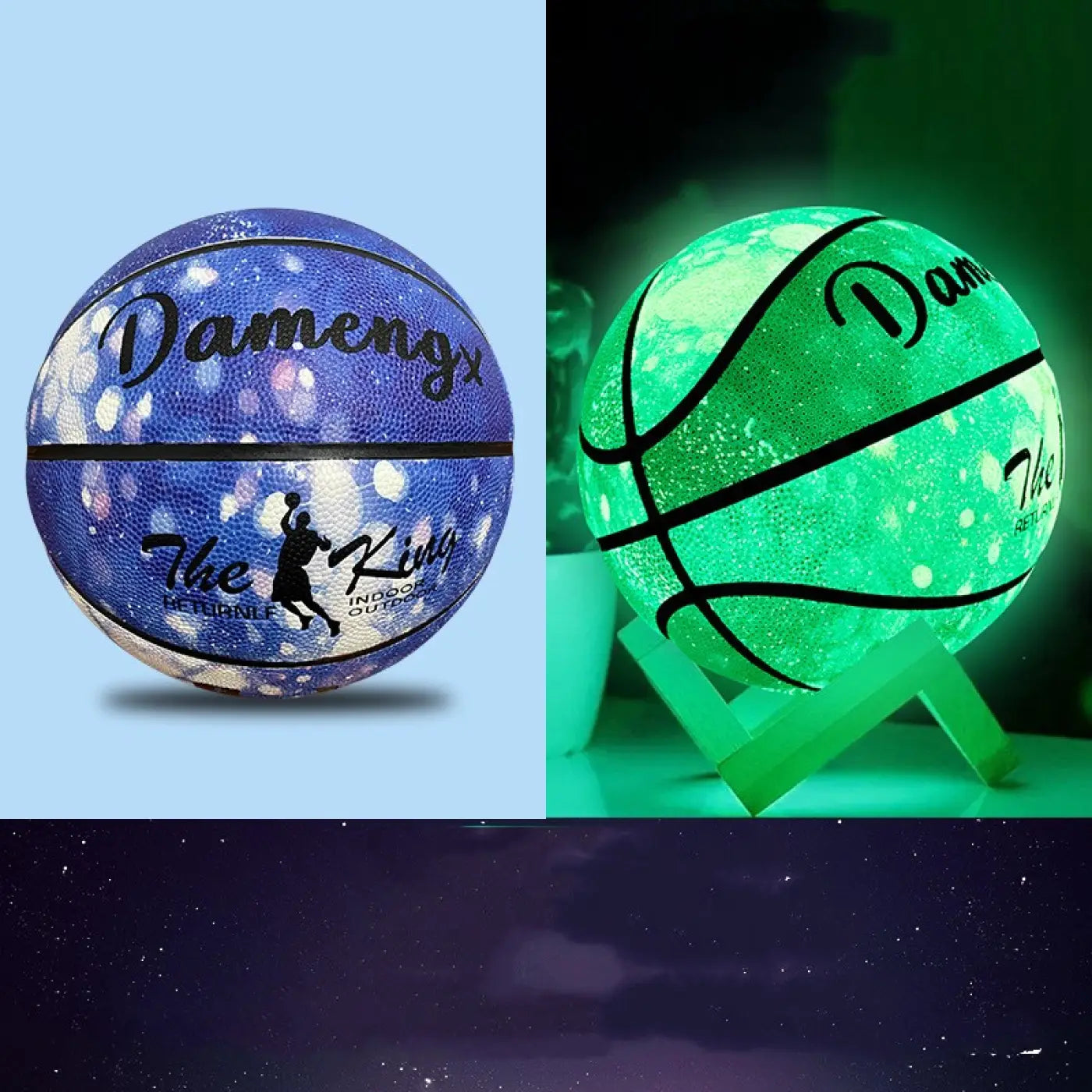 The Ball Depot basketball: Luminous PU Soft Leather Basketballs