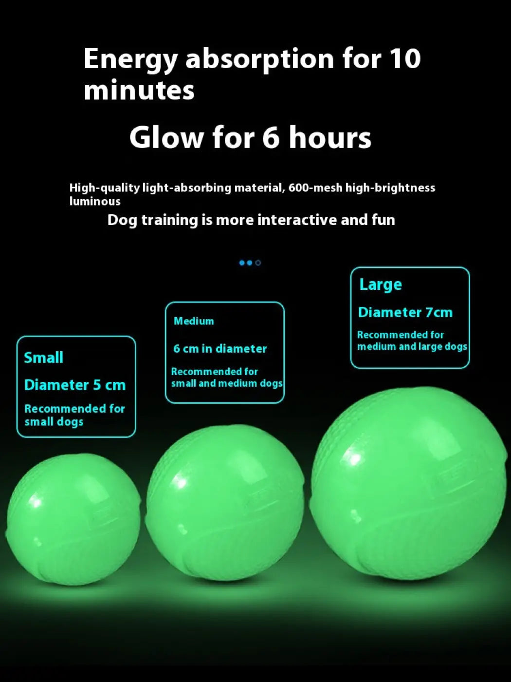 The Ball Depot dog ball: Luminous Rubber Dog Ball