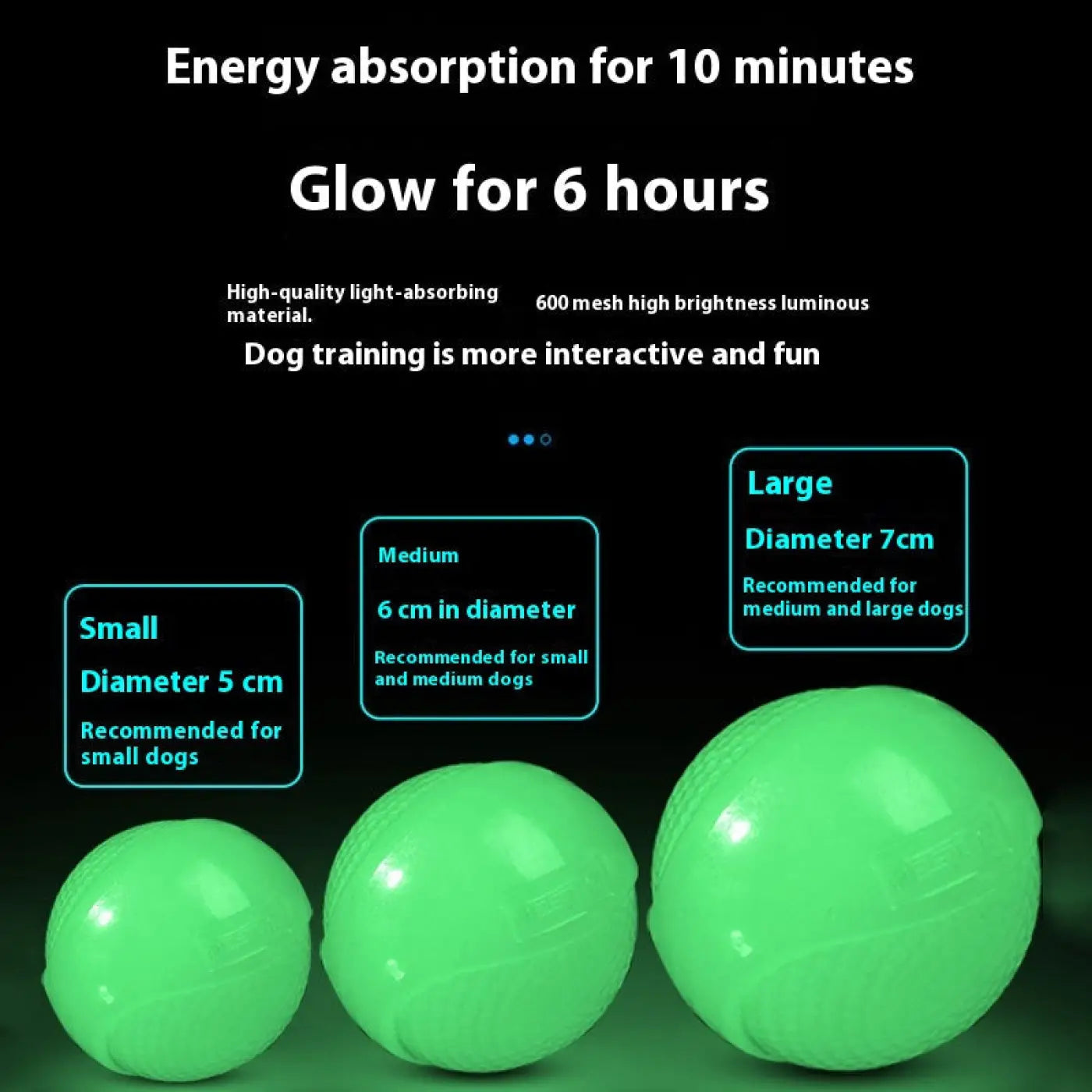 The Ball Depot dog ball: Luminous Rubber Dog Ball