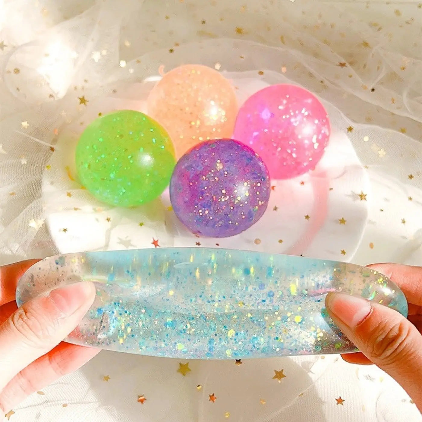 The Ball Depot sticky balls: Malt Sugar Stress Ball
