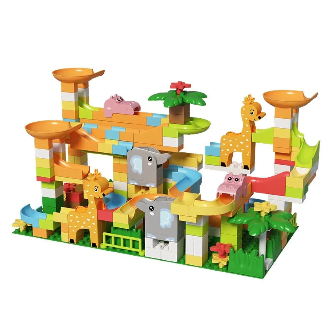 The Ball Depot ball game: Marble Race Run DIY Duplos Maze Balls Building Blocks