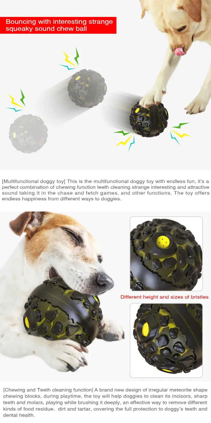 The Ball Depot dog ball: Meteorite Strange Sound Teether Dog Ball