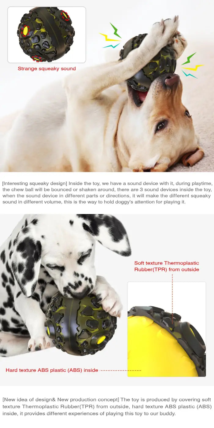 The Ball Depot dog ball: Meteorite Strange Sound Teether Dog Ball