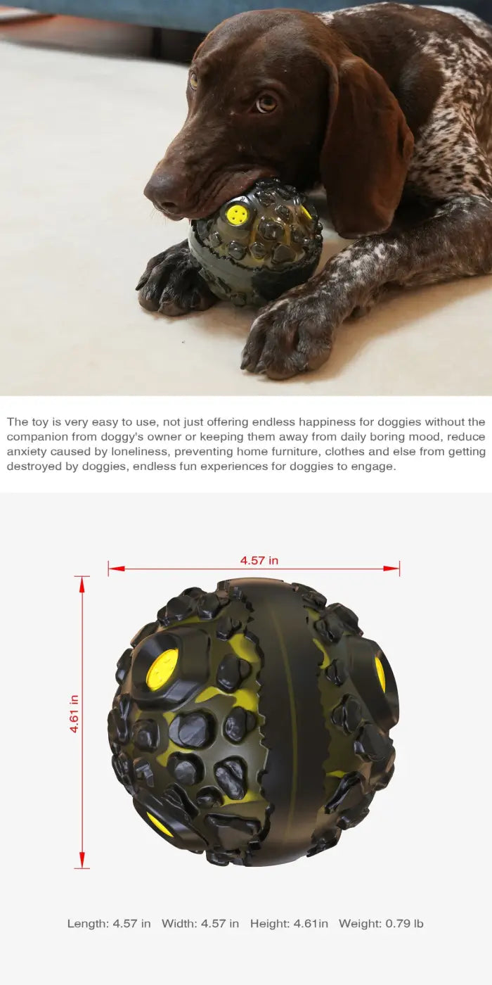 The Ball Depot dog ball: Meteorite Strange Sound Teether Dog Ball