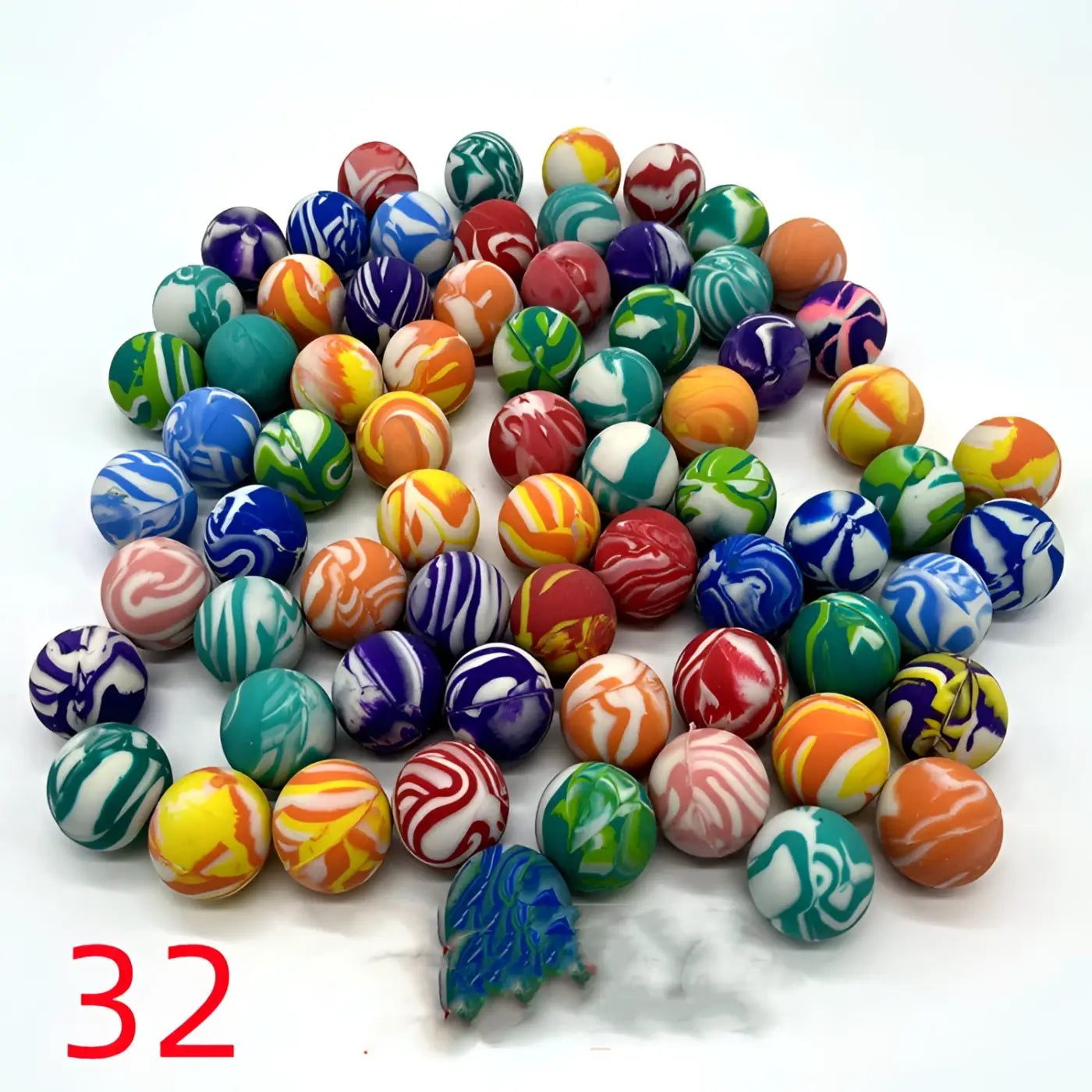 The Ball Depot bouncy ball: Mixed Bouncy Gacha Machine Children's Festival Balls - 100pcs