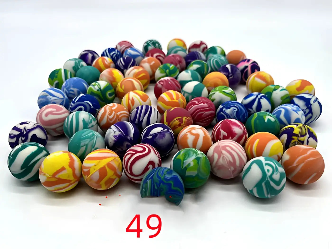 The Ball Depot bouncy ball: Mixed Bouncy Gacha Machine Children's Festival Balls - 100pcs