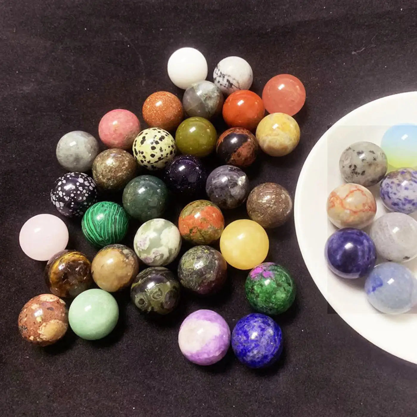 The Ball Depot rock balls: Natural Crystal Ball Ornaments