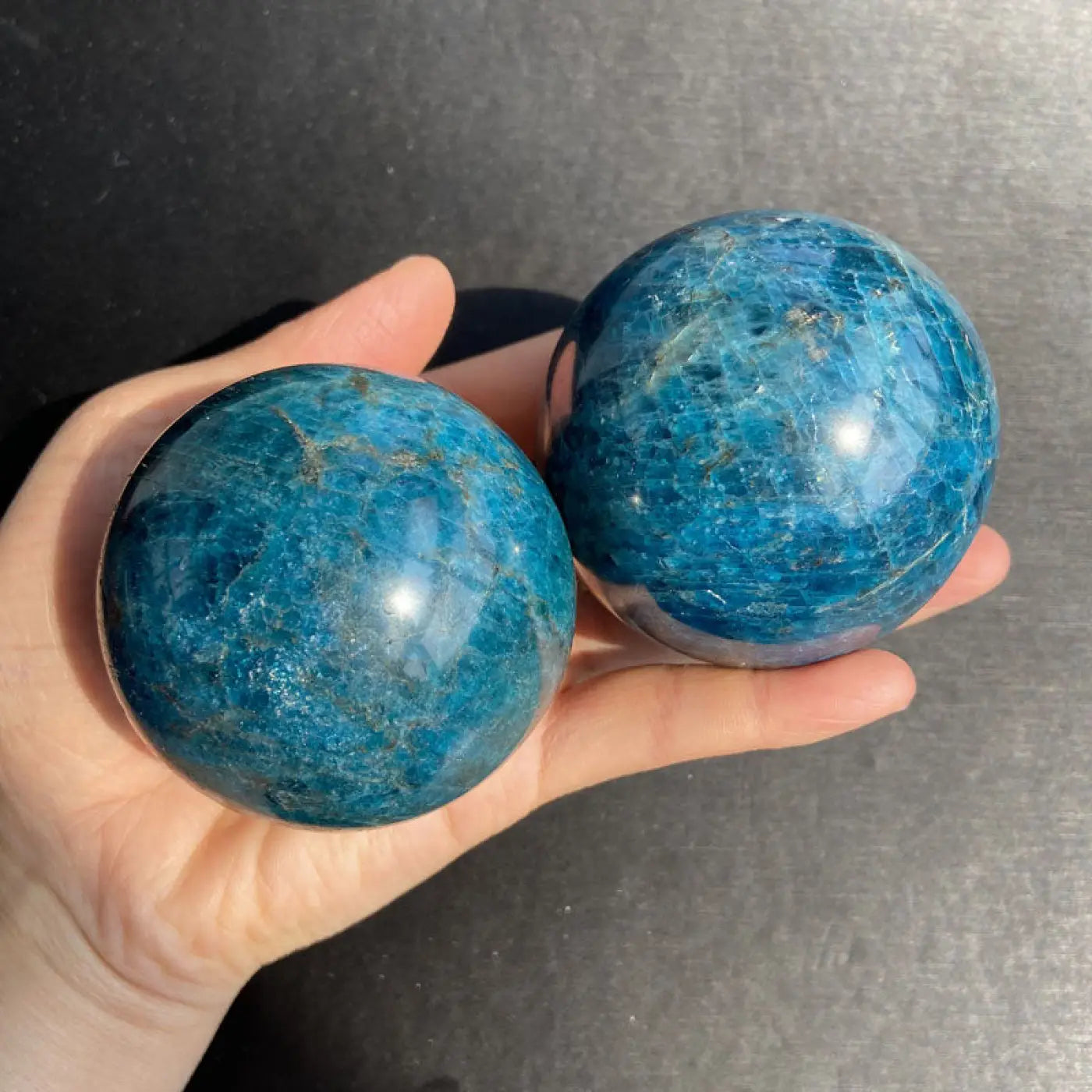 The Ball Depot decorative ball: Natural Crystal Blue Apatite Ball