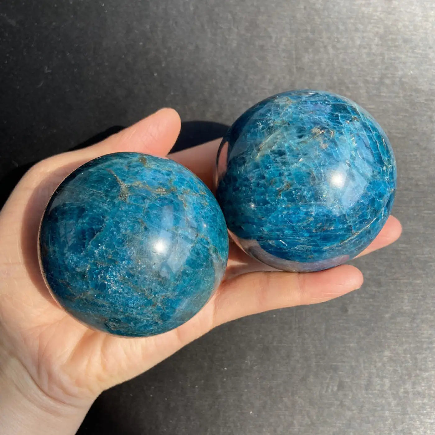 The Ball Depot decorative ball: Natural Crystal Blue Apatite Ball