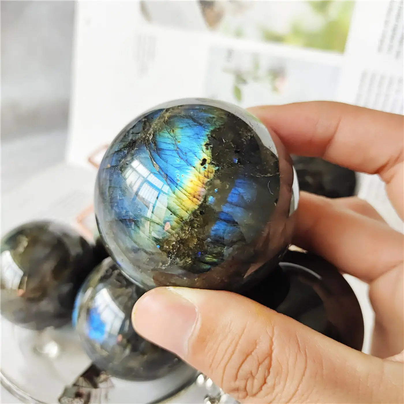 The Ball Depot decorative ball: Natural Labradorite Ball