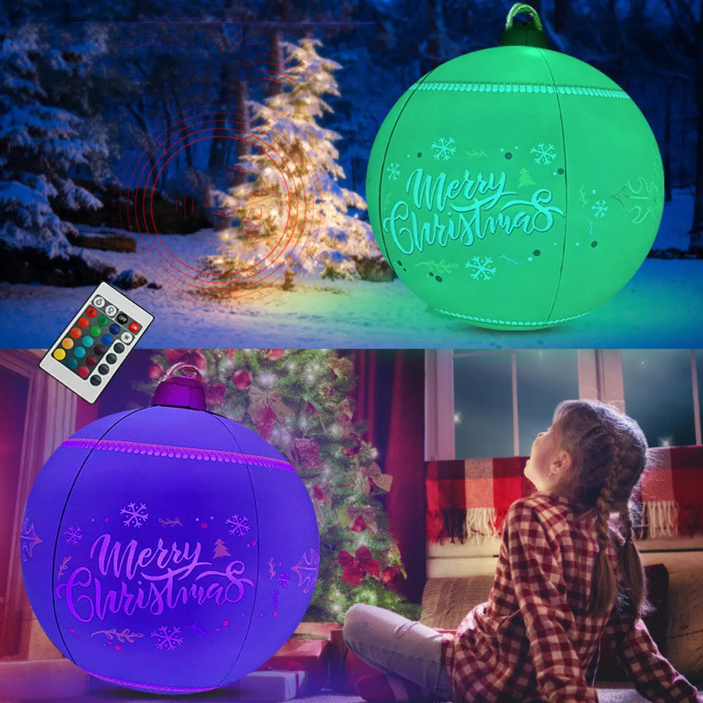The Ball Depot holiday balls: New LED Light Inflatable Christmas Ball Outdoor Decoration