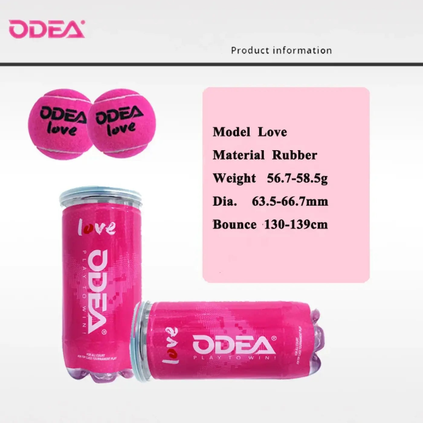 The Ball Depot tennis balls: ODEA Professional Tennis Pink Training Ball
