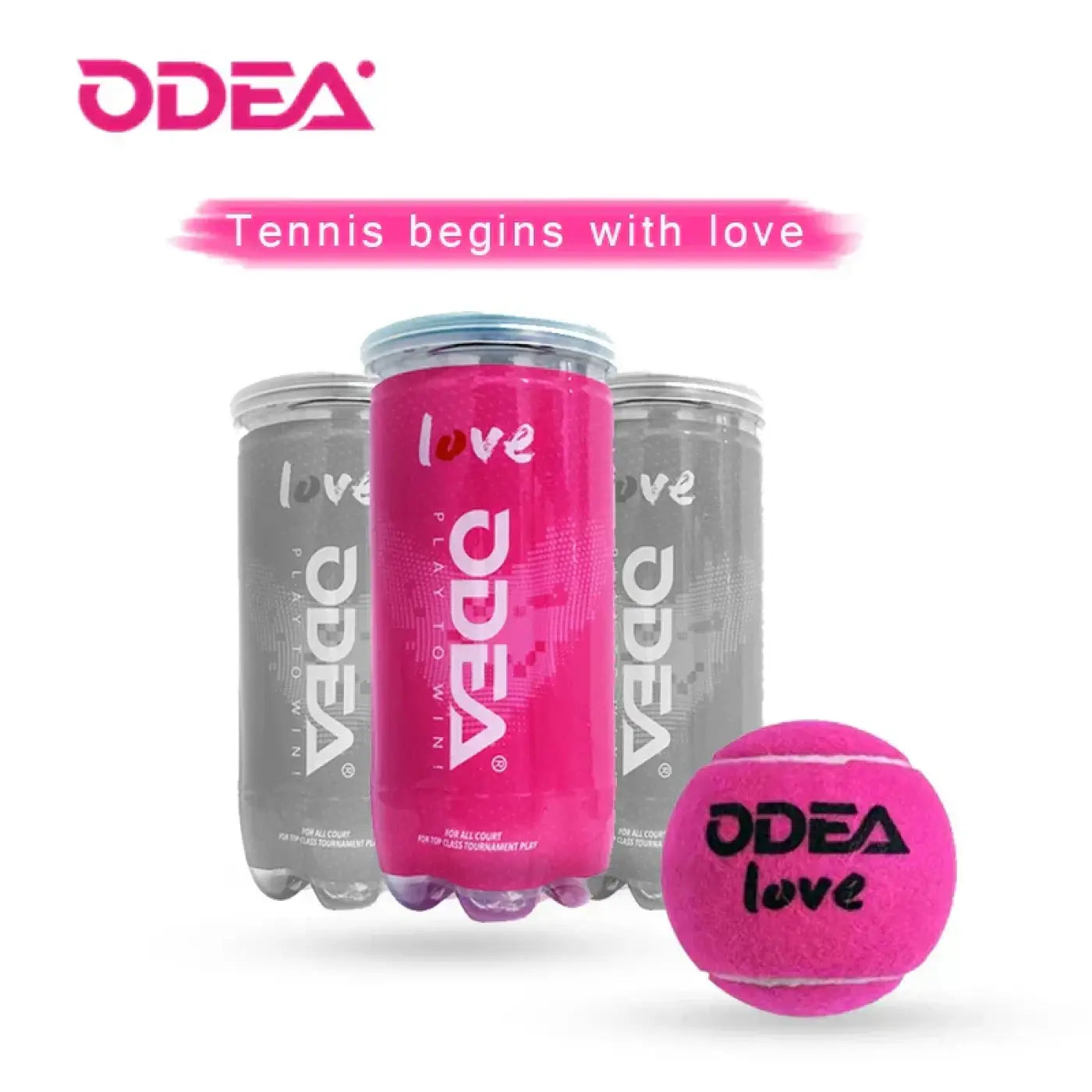 The Ball Depot tennis balls: ODEA Professional Tennis Pink Training Ball